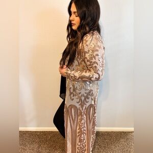 080. All That Glitters Duster - CHAMPAGNE